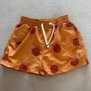 Blue Rooster Collection Orange and Red Kids Swim Trunks